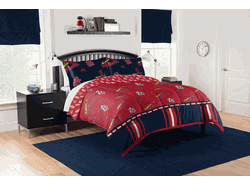 MLB St. Louis Cardinals Rotary Queen Bed In A Bag Set 86 x 86 Inches