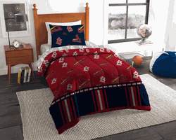 MLB St. Louis Cardinals Rotary Twin Bed In A Bag Set 64 x 86 Inches