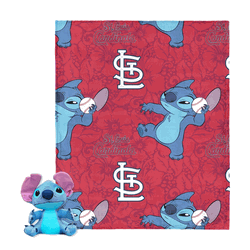 MLB St. Louis Cardinals Strike Stitch Hugger Pillow & Silk Touch Throw Blanket Set 40x50 Inches