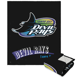 MLB Tampa Bay Rays Cooperstown Collection Throwback Silk Touch Sherpa Throw Blanket 50 x 60 Inches