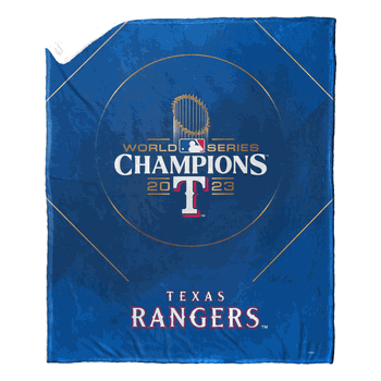 MLB Texas Rangers 2023 WSC Glory Silk Touch Sherpa Throw Blanket 50 x 60 Inches