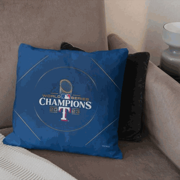 MLB Texas Rangers 2023 WSC Glory Throw Pillow 18x18 Inches