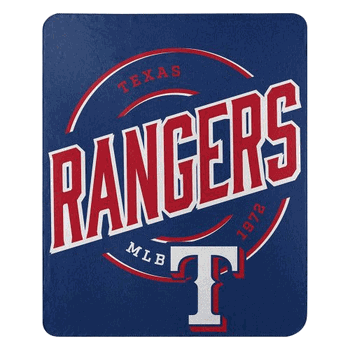 MLB Texas Rangers Campaign Fleece Throw Blanket 50x60 Inches