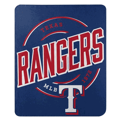 MLB Texas Rangers Campaign Fleece Throw Blanket 50x60 Inches