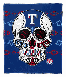 MLB Texas Rangers Candy Skull Silk Touch Throw