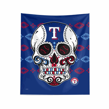 MLB Texas Rangers Candy Skull Wall Hanging 34x40 Inches