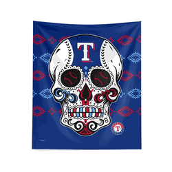 MLB Texas Rangers Candy Skull Wall Hanging 34x40 Inches