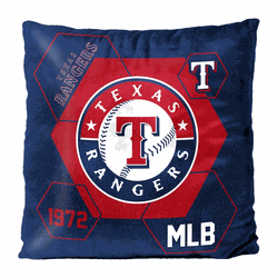 MLB Texas Rangers Connector Velvet Reverse Pillow 16 x 16 Inches