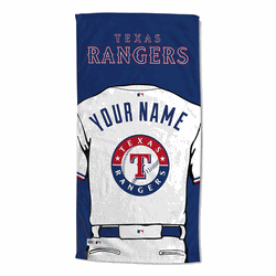 MLB Texas Rangers Jersey Personalized Beach Towel 30x60 Inches