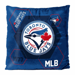 MLB Toronto Blue Jays Connector Velvet Reverse Pillow 16 x 16 Inches