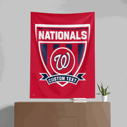 MLB Washington Nationals Allegiance Personalized Wall Hanging 50x60 Inches