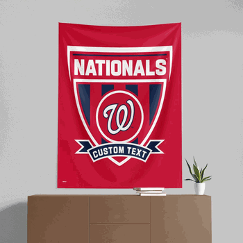 MLB Washington Nationals Allegiance Personalized Wall Hanging 50x60 Inches
