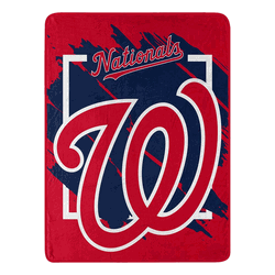 MLB Washington Nationals Dimensional Micro Raschel Throw Blanket 46x60 Inches