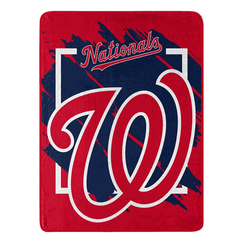 MLB Washington Nationals Dimensional Micro Raschel Throw Blanket 46x60 Inches
