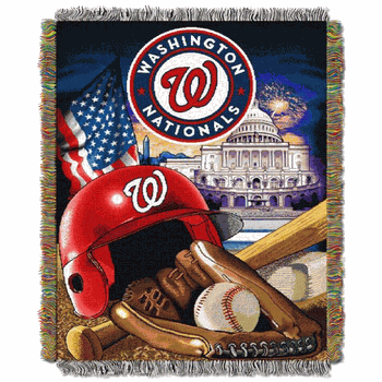 MLB Washington Nationals Homefield Advantage Tapestry Throw Blanket 48x60 Inches