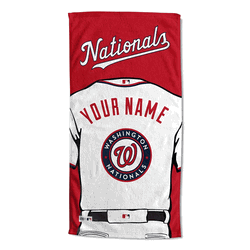 MLB Washington Nationals Jersey Personalized Beach Towel 30x60 Inches