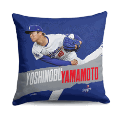 MLB Yoshinobu Yamamoto Player Throw Pillow 18 x 18 Inches