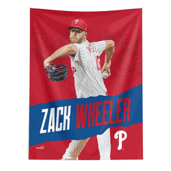 MLB Zack Wheeler Player Silk Touch Throw Blanket 50 x 60 Inches