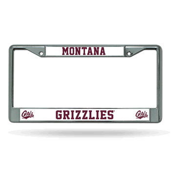 Montana Grizzlies Standard Chrome Frame with Plastic Inserts 12