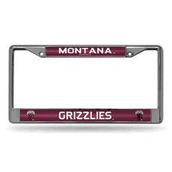 Montana Grizzlies Classic 12" x 6" Silver Bling Chrome Car/Truck/SUV Auto Accessory
