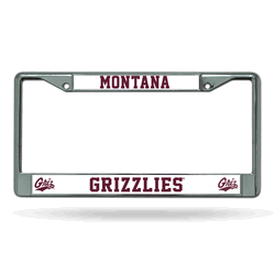 Montana Grizzlies Standard Chrome Frame with Plastic Inserts 12" x 6" Car/Truck Auto Accessory
