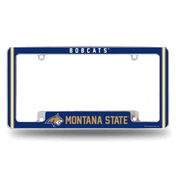 Montana State Bobcats Classic 12" x 6" Chrome All Over Automotive License Plate Frame