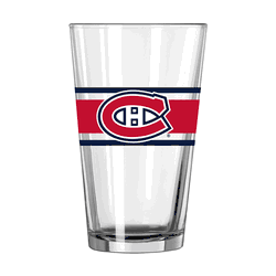 Montreal Canadiens 16oz Stripe Pint Glass