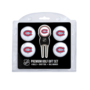 Montreal Canadiens 4 Ball Gift Set + Divot Tool & Marker