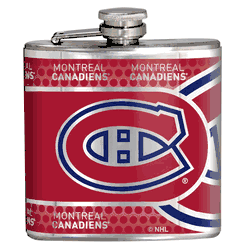 Montreal Canadiens 6oz Stainless Steel Flask with Metallic Graphics