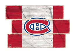 Montreal Canadiens American Flag 3 Plank