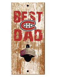 Montreal Canadiens Best Dad Bottle Opener   Wood Sign
