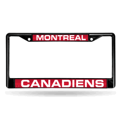 Montreal Canadiens Black 12" x 6" Black Laser Cut Chrome Frame