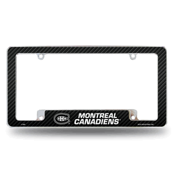 Montreal Canadiens Black 12" x 6" Chrome All Over Automotive License Plate Frame