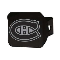 Montreal Canadiens Black Metal Hitch Cover with Metal Chrome 3D Emblem