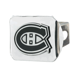 Montreal Canadiens Chrome Metal Hitch Cover with Chrome Metal 3D Emblem