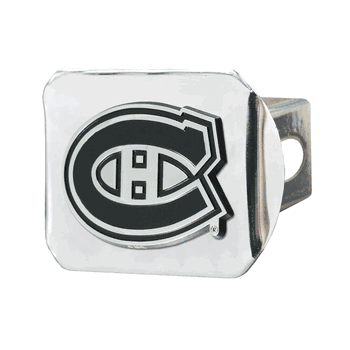 Montreal Canadiens Chrome Metal Hitch Cover with Chrome Metal 3D Emblem