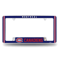 Montreal Canadiens Classic 12" x 6" Chrome All Over Automotive License Plate Frame
