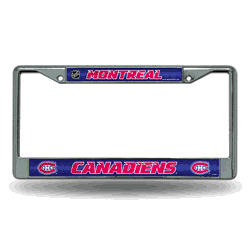 Montreal Canadiens Classic 12" x 6" Silver Bling Chrome Car/Truck/SUV Auto Accessory