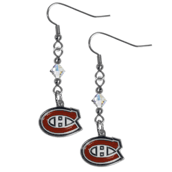 Montreal Canadiens Crystal Dangle Earrings