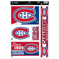 Montreal Canadiens Decal 11x17 Multi Use 5 Decals