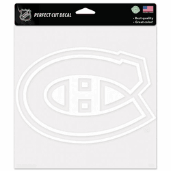 Montreal Canadiens Decal 8x8 Perfect Cut White