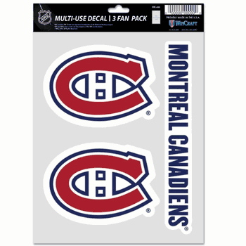 Montreal Canadiens Decal Multi Use Fan 3 Pack