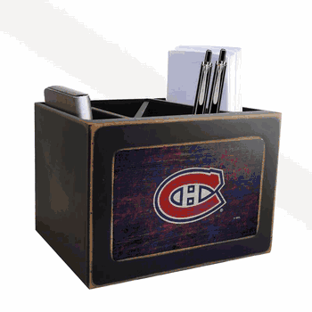 Montreal Canadiens Distressed Desktop Organizer w/Team Color