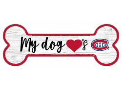 Montreal Canadiens Dog Bone 6x12 Sign