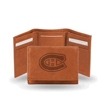 Montreal Canadiens  Embossed Genuine Leather Tri-Fold