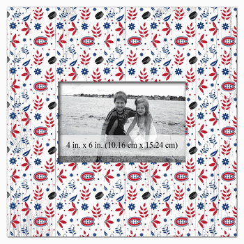 Montreal Canadiens Floral Pattern 10x10 Frame