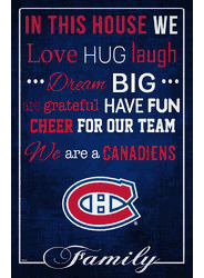 Montreal Canadiens In This House 17x26