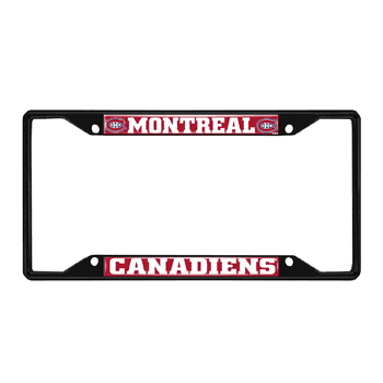 Montreal Canadiens Metal License Plate Frame Black Finish