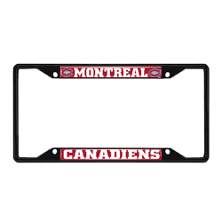 Montreal Canadiens Metal License Plate Frame Black Finish