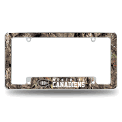 Montreal Canadiens Mossy Oak 12" x 6" Chrome All Over Automotive License Plate Frame for Car/Truck/SUV
